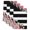 Black, variant on Pink Flowers Kitchen Towels Set of 4, Spring Floral Butterflies Black White Striped Farmhouse Absorbent Dish Towels for Kitchen, Microfiber Hand Towel, Quick Drying Tea Towel for Cleaning Dishcloths
