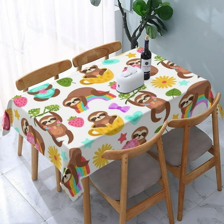 

Owl Table Cloth Waterproof Rectangle Tablecloth Washable Party Table Cover 54x 72 Inch for Celebration Holiday Camping Picnic Fall Decorations for Home Fox