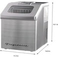 thumbnail image 2 of Frigidaire 40lbs Compact Clear Square Ice Maker with Window - Stainless Steel, 2 of 5