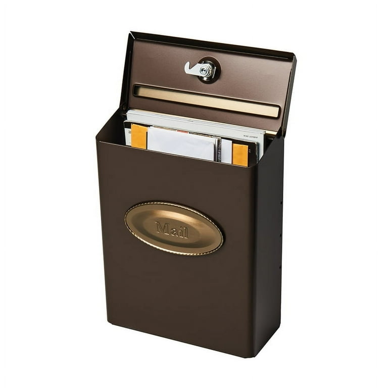 Designer Medium, Vertical, Wall Mount, Locking Mailbox, Venetian Bronze Designer Medium, Vertical, Wall Mount, Locking Mailbox, Venetian Bronze