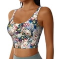 thumbnail image 2 of Naloa Rose Flowers Sports Bras for Women, High Support Bra with Removable Pads, Comfortable - X-Large, 2 of 9