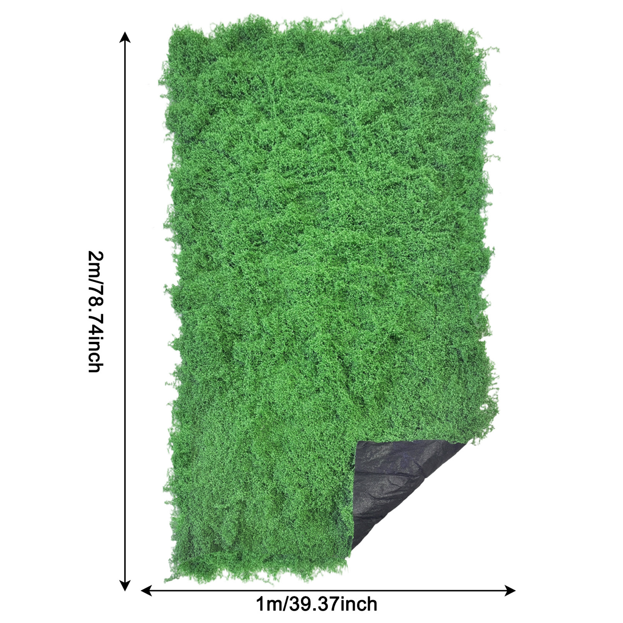 Tifaealis Artificial Moss Mat 39.37" x 78.74" | Dark Green Faux Moss | Low-Maintenance Indoor & Outdoor Plant Moss for Home, Garden, and Crafts