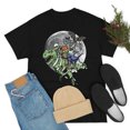 thumbnail image 4 of Dabbing Skeleton Jack-o'-lantern T-Rex Dinosaur T-Shirt, 4 of 6