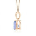 thumbnail image 2 of Angara Necklace - Natural 1.2 ct Tanzanite Solitaire Pendant Necklace in 14K Rose Gold for Women (Size-7mm) | December Birthstone Jewelry, Birthday, Anniversary, Christmas, Jewelry Gift for Women, 2 of 9