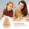 thumbnail image 3 of SWETRACE 1Jgo Caja De Almacenaje Para Regalos De Papel Kraft Color Marrón Claro Con Hexagonal, 3 of 6