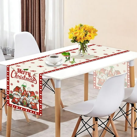 

YruYptpaln Table Flag Border Christmas Tablecloth Snowman Tablecloth Holiday Party Decoration Car Print Table Runners