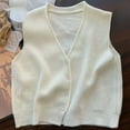 thumbnail image 2 of XuJwPNcy Women's Sweater Vest Sleeveless Button down Knitted Cardigan Outwear Fall Cardigan Tank Tops, 2 of 3