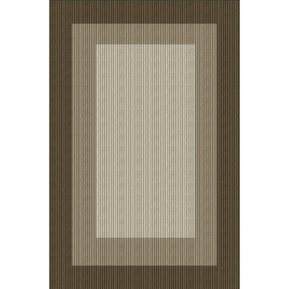 Yesfashion Carpets Area Rugs Washable 1150Gsm Velvet Pearl Velvet Washed Back Folding Imitation Print Carpet-Modern-Striped Edge Brown tone 10*13ft