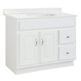 thumbnail image 6 of Design House 587022 Concord 2-Door 2-Drawer Bathroom Vanity without Top, Unassembled, 36x21, White, 6 of 14