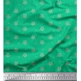 thumbnail image 1 of Soimoi Green Rayon Crepe Fabric Artistic Floral Printed Craft Fabric by the Yard 46 Inch Wide, 1 of 3