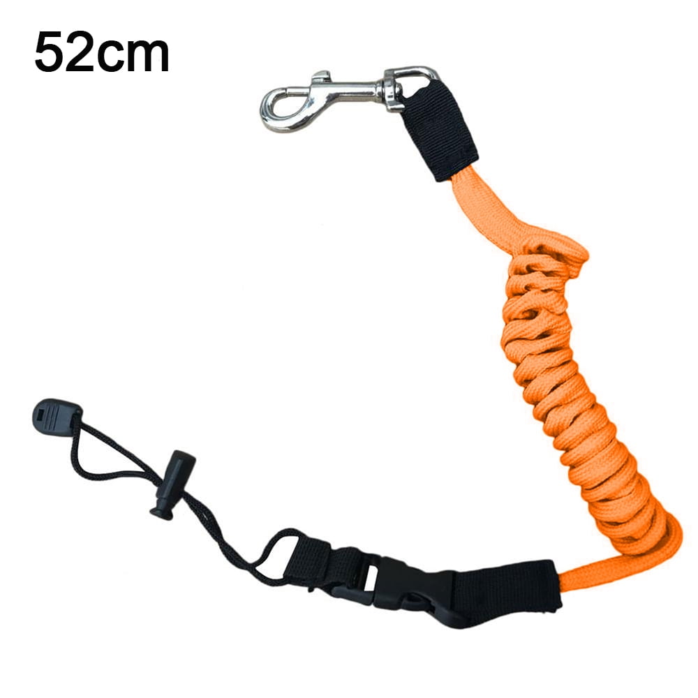 Elastic Safety Paddle Leash For Kayak Canoe Boat Fishing Cord Coiled Rod A4T6 
