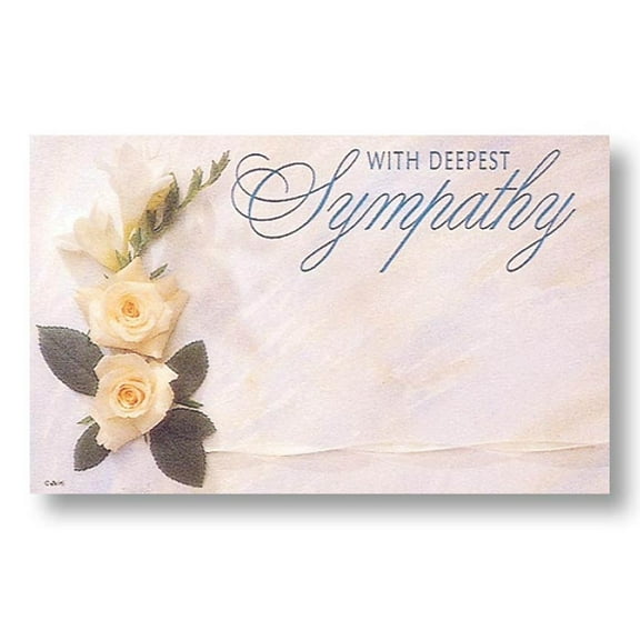With Deepest Sympathy Enclosure Cards - 3 1/2in. x 2 1/4in. - 50/Pack (03023)