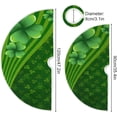 thumbnail image 3 of FMSHPON Clover Shamrock Leaves Xmas Christmas Tree Skirt Stand Mat for Holiday Party Decoration Indoor Outdoor 36 inches, 3 of 6