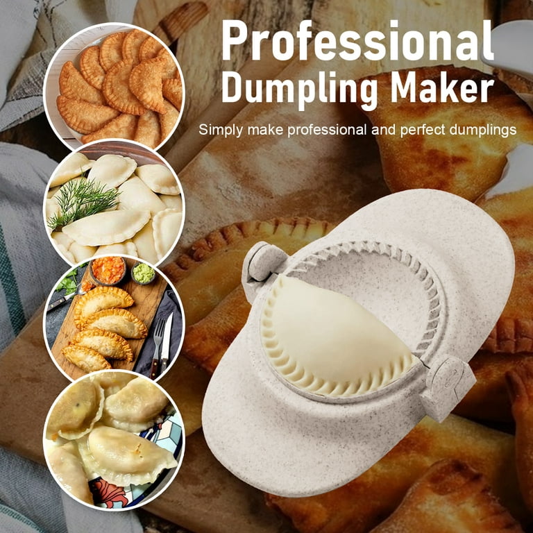 Jetcloudlive 7pcs Dumpling Maker Empanadas Press Mold,Empanada Maker Set in 3 Different Sizes with Round Dough Cutter&Stuffing Spoon Chinese Dumpling