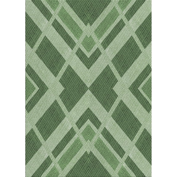 Ahgly Company Machine Washable Indoor Rectangle Transitional Medium Forest Green Area Rugs, 2' x 3'