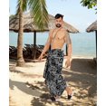 thumbnail image 4 of HAPPY BAY Men's Standard Swimsuits Sarong Pareo Beach Wrap One Size Metal, Tropical Summer Vacation Party, 4 of 4