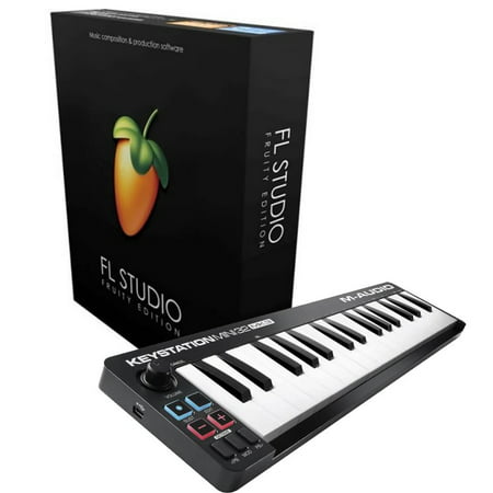 FL Studio Fruity Edition Download Card with M-Audio Keystation Mini for