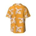 thumbnail image 2 of Vsdgher Flying Ducks Print Men's Wrinkle Free Untucked Cuban Shirt Business Casual Button Down Shirts Short Sleeve Shirt, 2 of 7
