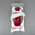 thumbnail image 1 of Ambesonne Saying Bedding Set 3 Pcs, Love Words Cat Kitten, Twin XL, Red Grey White, 1 of 3