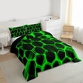 thumbnail image 3 of Castle Fairy Teens Hexagon Queen Comforter Set,Geometric Honeycomb Bedding Comforter Set, 3 of 8