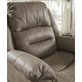 thumbnail image 3 of Benjara BM209651 43.5 x 36.5 x 41 in. Leatherette Metal Frame Power Recliner with Adjustable Headrest, Light Brown, 3 of 5