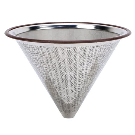 Reusable Stainless Steel Pour Over Coffee Dripper Paperless Cone Filter for 1 to 3 Cups