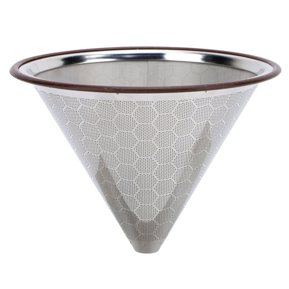 Reusable Stainless Steel Pour Over Coffee Dripper Paperless Cone Filter for 1 to 3 Cups