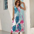 thumbnail image 2 of Flamingo Pattern King Size Sleeveless Dress Dresses Summer Women Dresses Clothing Woman Dresses Dress, 2 of 7