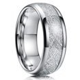thumbnail image 1 of Anillo de dragón celta de acero inoxidable con borde biselado y ranura roja para hombre de 8mm a la moda, anillo de fibra de carbono rojo con incrustaciones de circón, anillo de boda para hombre Dengxun unisex, 1 of 2