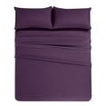 thumbnail image 2 of Microfiber Bed Sheet Set Hotel Style Deep Pocket，Cool & Breathable Bed Sheets Queen，Purple, 2 of 8