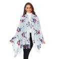 thumbnail image 3 of FORMRS Womens Scarf Winter Soft Long Big Warm Shawls Wrap Tassel Scarves, Blue Ice Hockey, 3 of 9