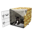 thumbnail image 5 of Abstract Dog Crate Cover, Grunge Style Squares in Earth Tones Pixel Art Concept, Easy to Use Pet Kennel Cover Small Dogs Puppies Kittens, 7 Sizes, Pastel Yellow Paprika, by Ambesonne, 5 of 6