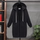 thumbnail image 4 of Sudadera con capucha larga informal de otoño 2023 para mujer, abrigo con cremallera, chaqueta con capucha, bolsillos de invierno, prendas de vestir exteriores de gran tamaño, 4 of 5