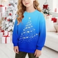 thumbnail image 2 of MKOSPLRT Xmas Tree Pullover Sweatshirts Kids 1-15Y Ugly Christmas Crew Neck Long Sleeve Sweatshirts Gradient Pullover Tops, 2 of 8