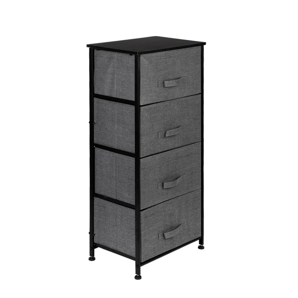 Details about   4Tier Drawers Storage Tower Dresser Easy Pull with Metal Frame Folding Organizer 