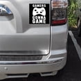 thumbnail image 2 of DistinctInk Custom Bumper Sticker - 4" x 4" Decorative Decal - Black Background - Gamers Gonna Game - Video Games, 2 of 2