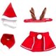 thumbnail image 2 of Capa navideña para perro, gorro de papá, bufanda, gorro de ciervo, escote ajustable, lazo, bonito conjunto, 2 of 5