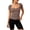 Khaki, variant on TEAJOPSUU Womens Summer Tops Sweetheart Neck Short Sleeve Activewear T Shirts Form Fitting Shapewear Tees Black