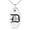 Silver, variant on Stainless Steel Letter D Initial Old English Monogram Engraved Small Oval Charm Pendant Necklace
