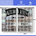 thumbnail image 3 of Wooden Barn Farmhouse Kitchen Curtains - Rustic Wood Country Retro Small Short Cafe Tier Curtains Decor for Living Dining Room Farm Family Rules Window Drapes 36 Inch Length 2 Panels 28"x36", 3 of 5