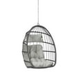 thumbnail image 4 of Homy Casa Hanging Egg Chair with Cushions for Covered Porch Relaxation, Charcoal & Light Gray, 4 of 8