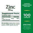 thumbnail image 4 of Nature’s Bounty Zinc, Immune Support, Dietary Supplement, 50 mg, 100 Caplets, 4 of 6