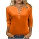 thumbnail image 3 of Sudadera,Camiseta raglán con cuello en V para mujer, manga 3/4, blusa informal de cuello redondo para estar en casa, sopatenor, 3 of 9