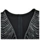 thumbnail image 4 of Vestido largo Zoctuo para mujer, sexy y elegante, con strass, negro, XL, 4 of 6