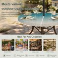 thumbnail image 6 of Round Outdoor Tablecloth with Umbrella Hole and Zipper, Teal Blue Ombre Tablecloth with Elastic Waterproof, Contemporary Gradient Abstract Art Patio Table Covers for 36" - 44" Picnic Pool Tables, 6 of 9