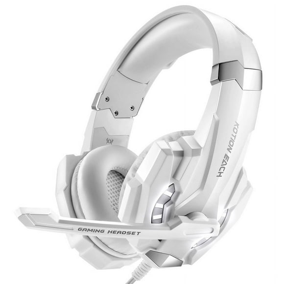 KOTION EACH Wired Gaming Headset with Mic – Over-Ear 7.1 Stereo Surround Sound Headphones, LED Light, Flip-to-Mute Microphone for PC, Gaming Controllers, Esports & Daily Use