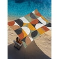 thumbnail image 2 of Sun Shade Sail 8'x10' Mid Century Geometric Rectangle Sun Shade Sails Canopy Waterproof Abstract Modern Retro Outdoor Sunshades Sand UV Block Cover Shades Cloth for Patio Backyard Garden Deck Porch, 2 of 9