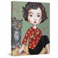 thumbnail image 3 of "Cat Loves Birds" Painting Print on Wrapped Canvas, 3 of 5
