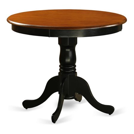 Pemberly Row 36 Round Wood Dining Table in Black/Cherry