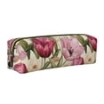 thumbnail image 1 of Disketp Tulips Flowers Estuche de Lápices de Cuero con Cierre, Estuche Compacto para Papelería, Bolígrafos y Accesorios Pequeños, 1 of 7